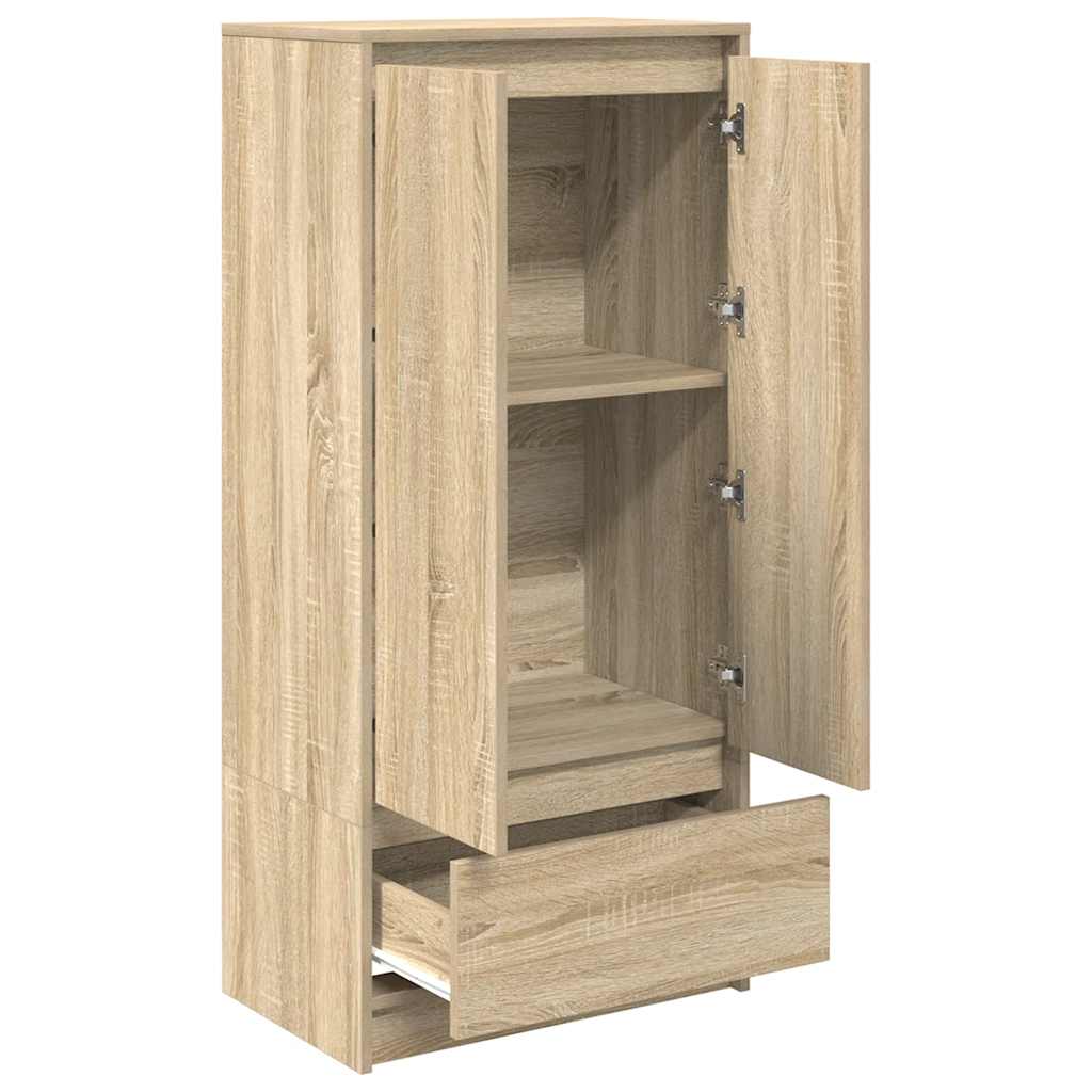 Cabinet with Drawer Sonoma Oak 55.5x34x119.5 cm Engineered Wood